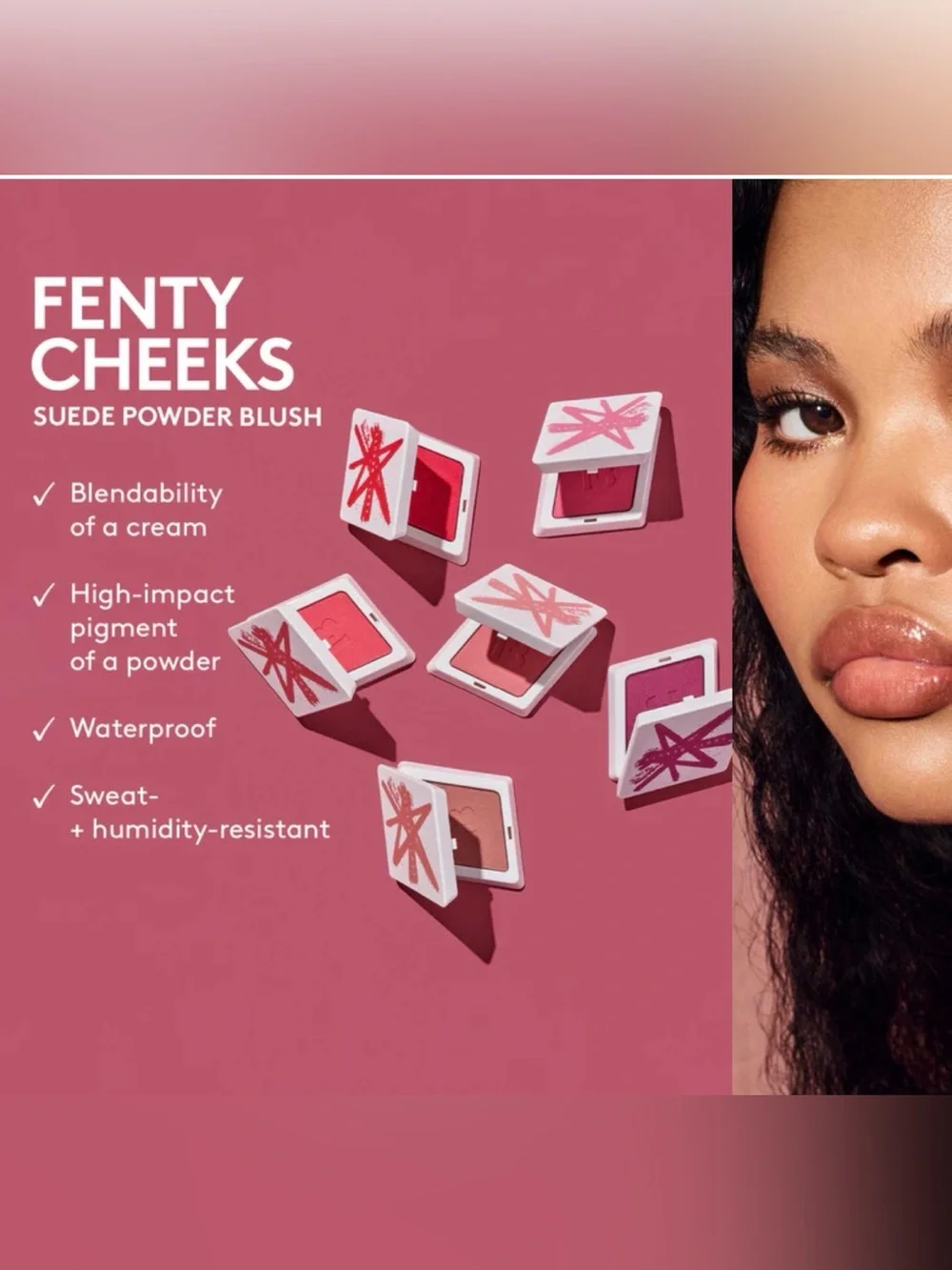 Bundle of 3 Purple/Lilac Blush (Milk Makeup, Fenty Beauty & About Face)